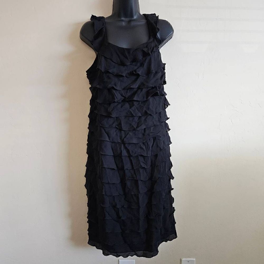 Suzi Chin for Maggy Boutique Silk Tiered Ruffle Dress